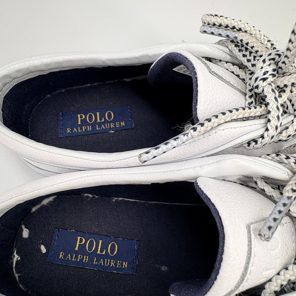 Polo Ralph Lauren Sneakers Mens 9D White Faxon Low Preppy Streetwear - Picture 3 of 9